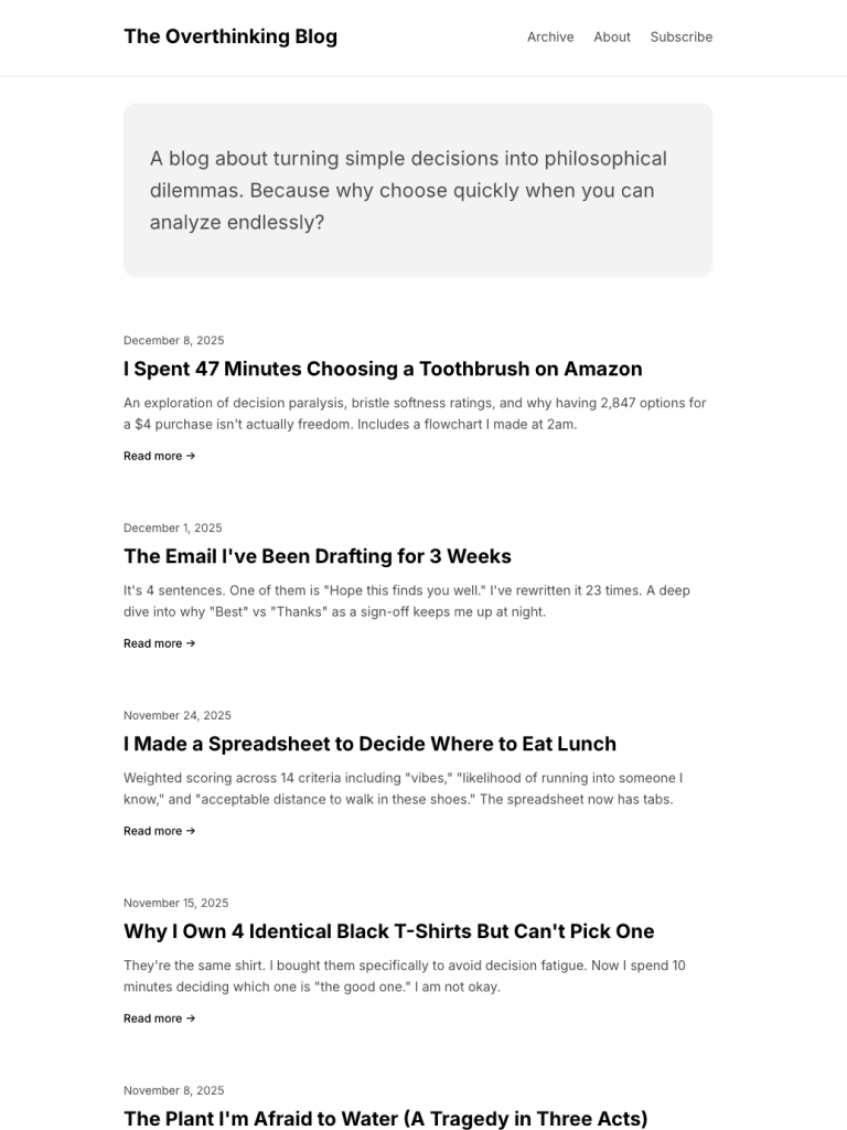 Blog Homepage Preview